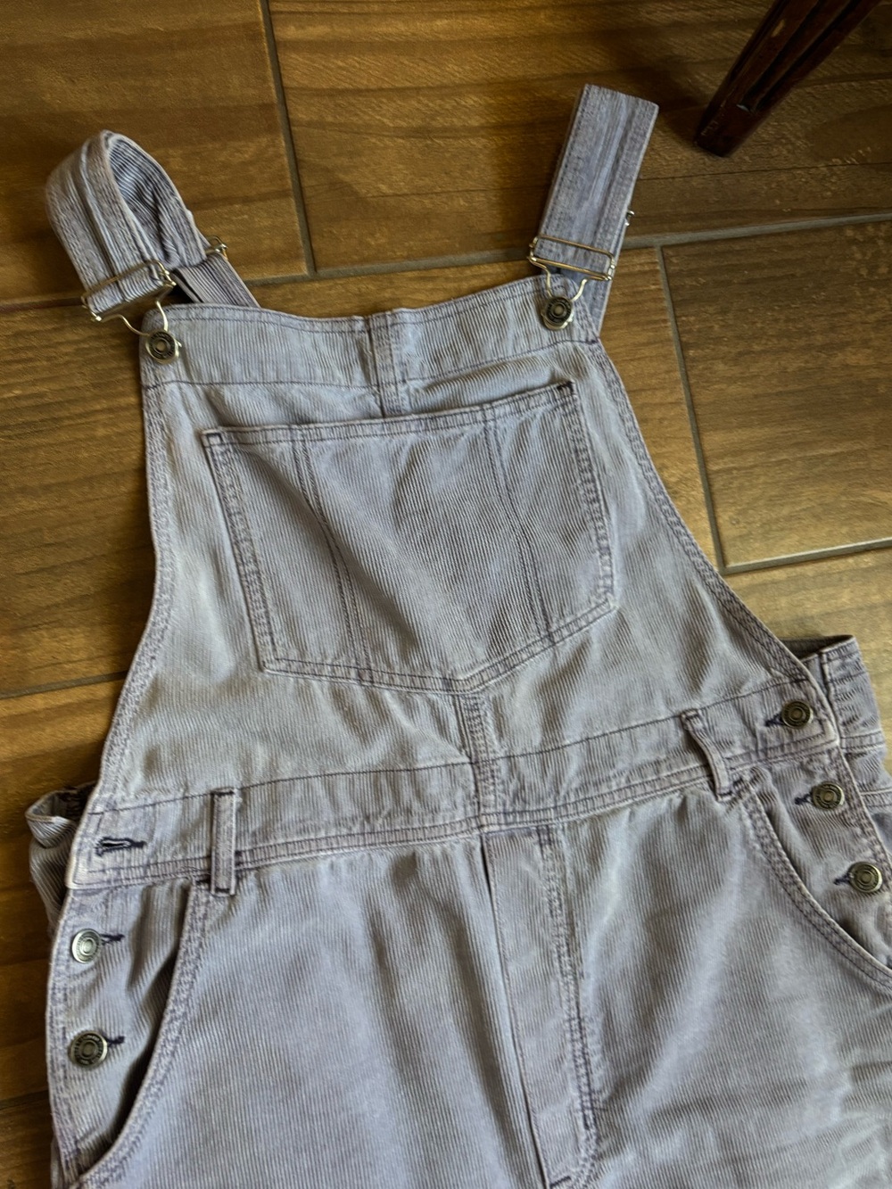 Free People Lavender Corduroy Wide Leg Overalls Bib Pants - Picture 2 of 14